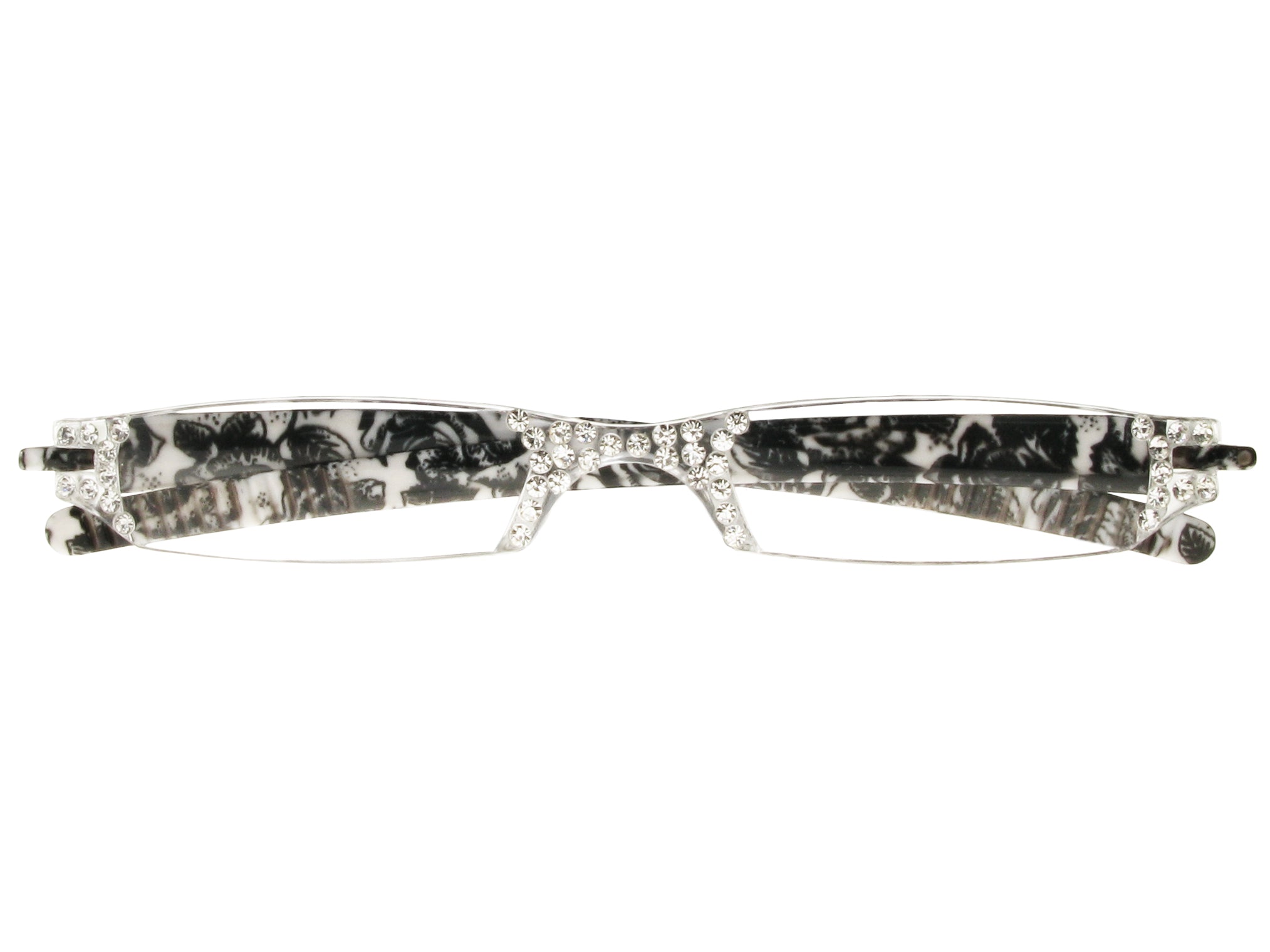 Reading Glasses 'Quartet' Black/White Floral