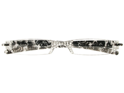 Reading Glasses 'Quartet' Black/White Floral