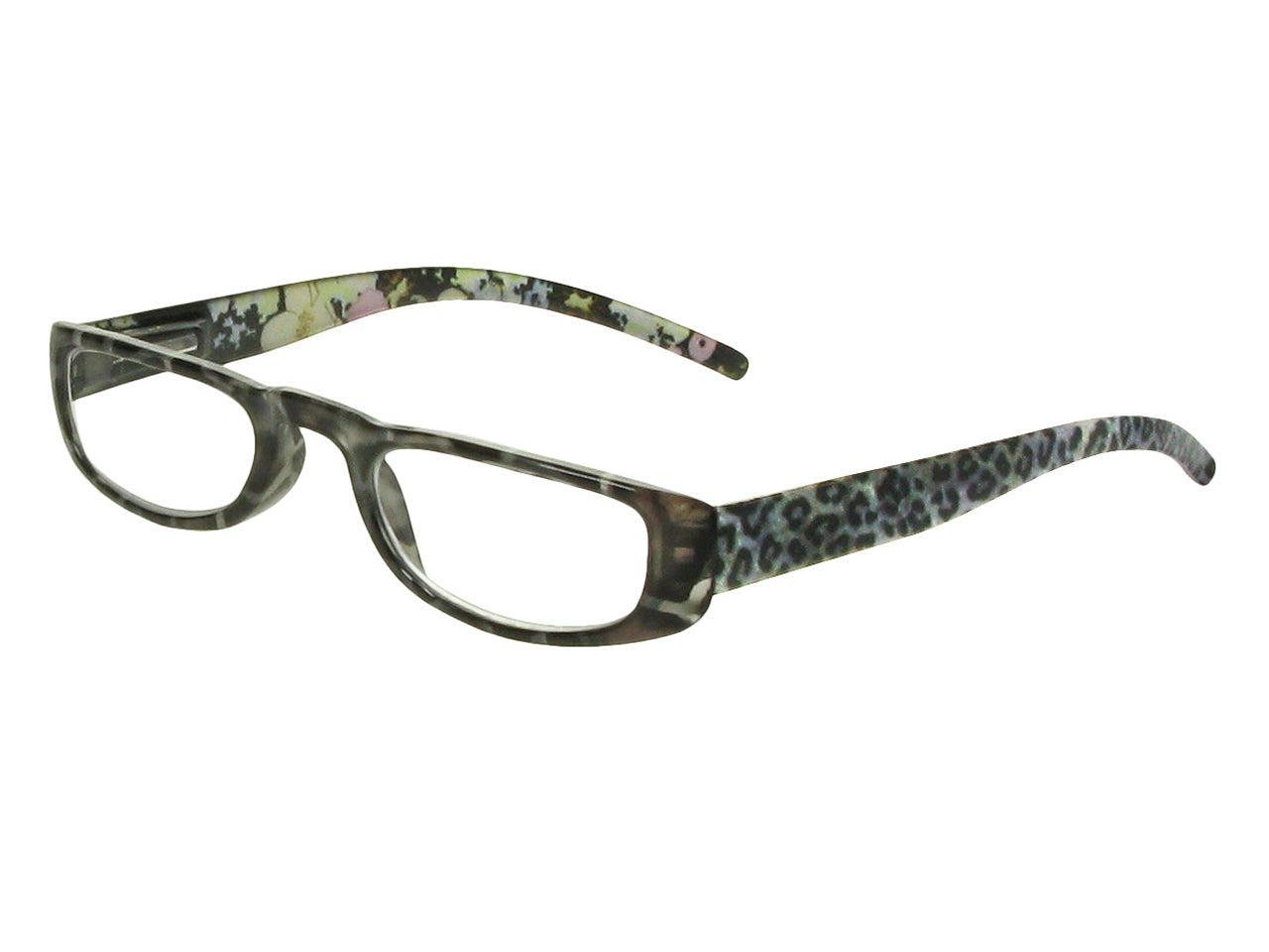 Reading Glasses 'Lexi' Grey Leopard