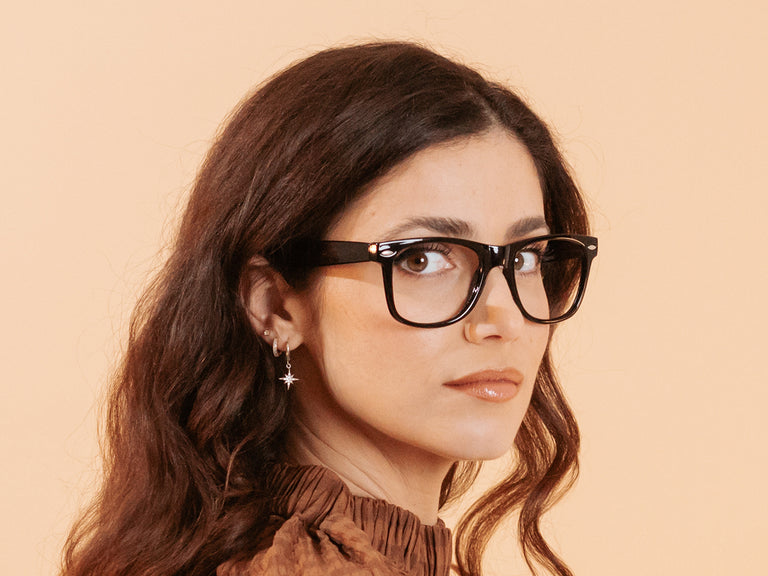 Reading Glasses 'Billi Big' Shiny Black