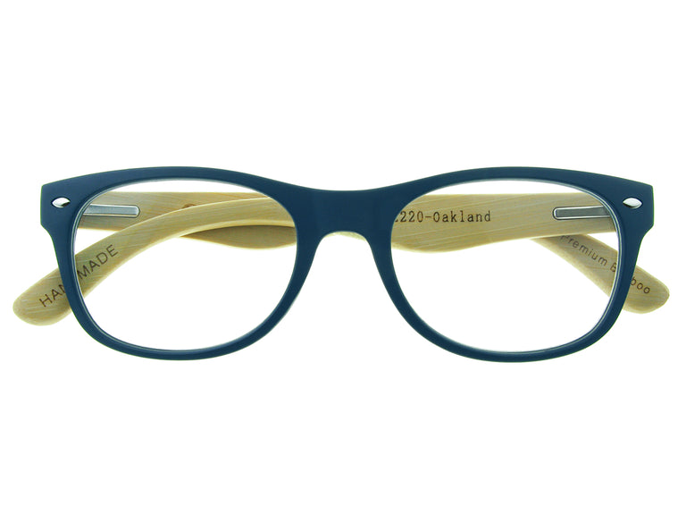 Natural Bamboo Readers 'Oakland' Matt Blue