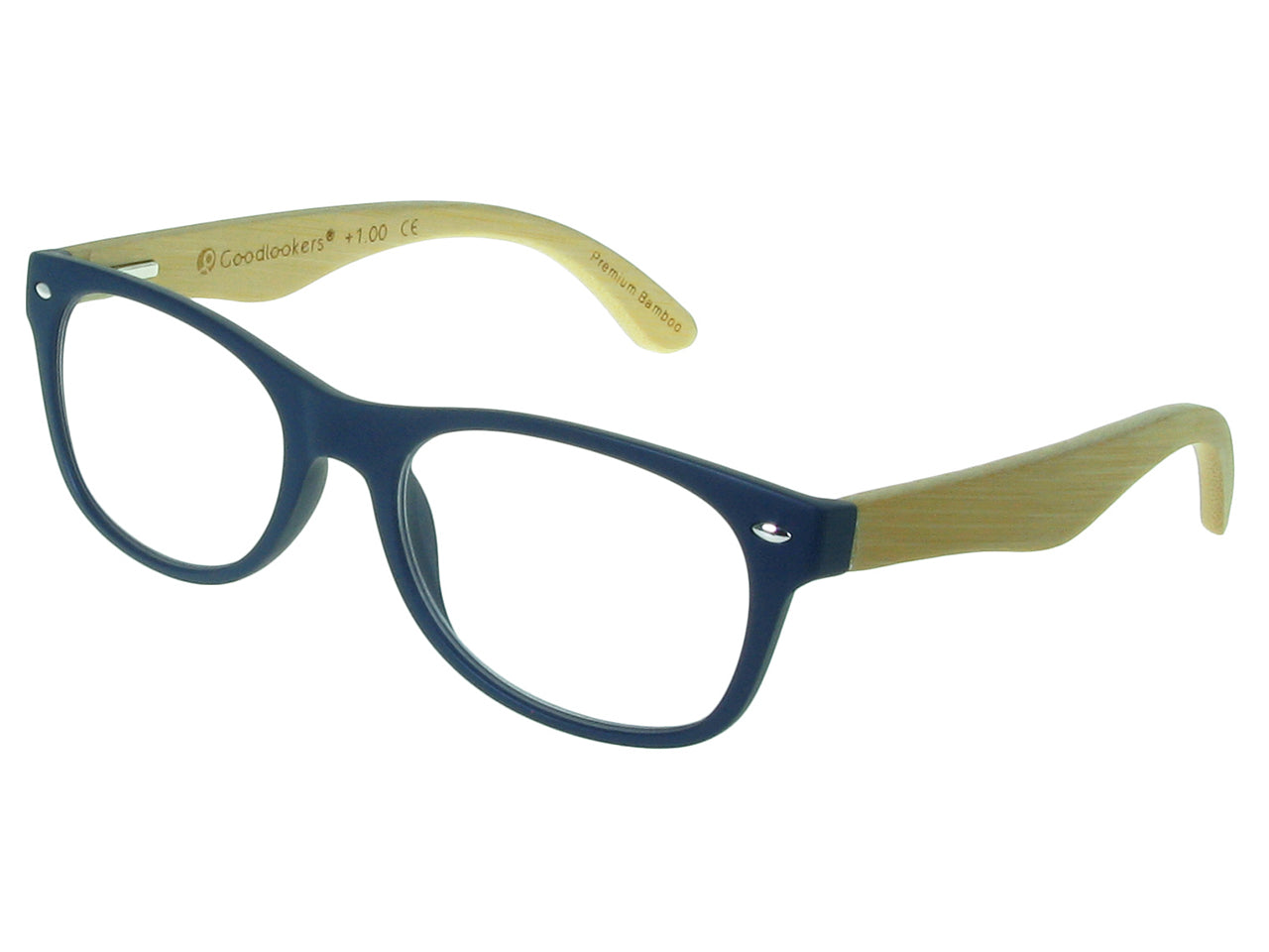 Natural Bamboo Readers 'Oakland' Matt Blue