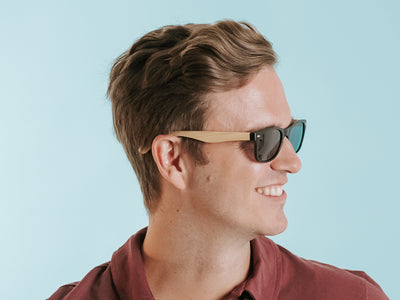 Natural Bamboo Sun Readers 'Oakland' Matt Black