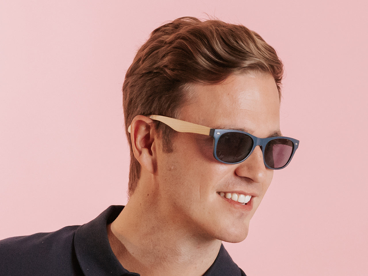 Natural Bamboo Sun Readers 'Oakland' Matt Blue