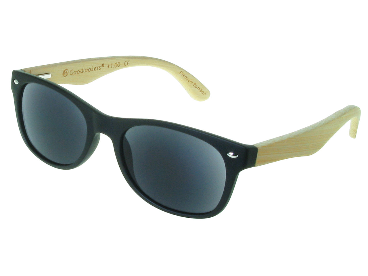 Natural Bamboo Sun Readers 'Oakland' Matt Black