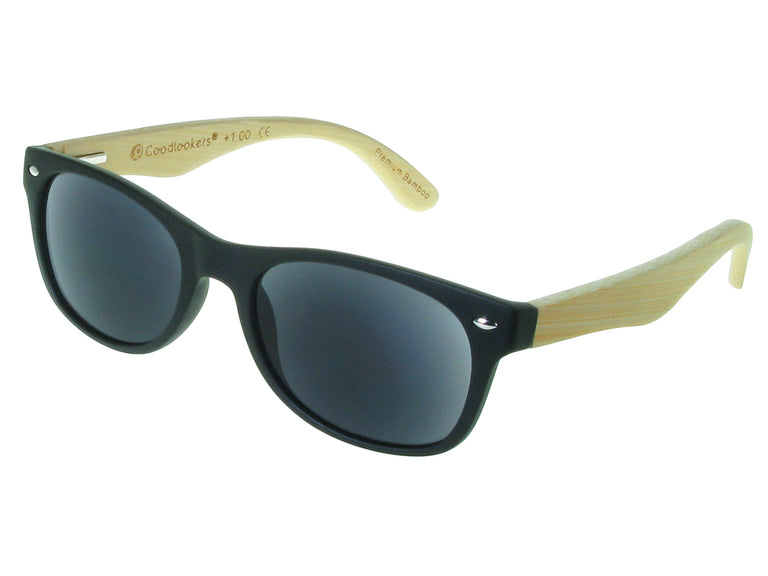 Natural Bamboo Sun Readers 'Oakland' Matt Black