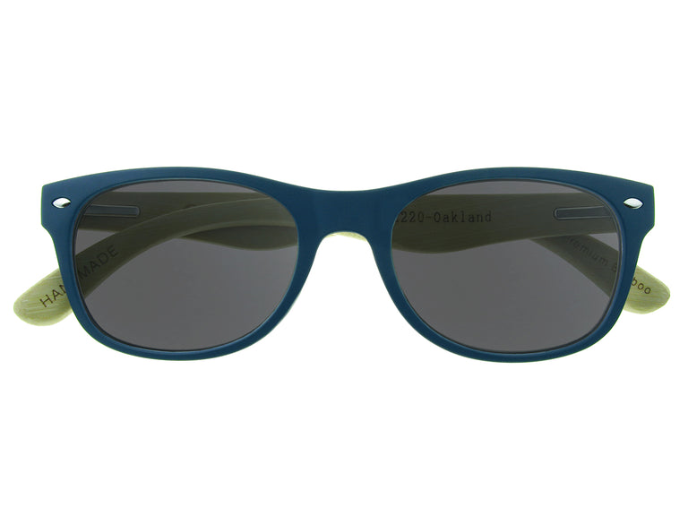 Natural Bamboo Sun Readers 'Oakland' Matt Blue