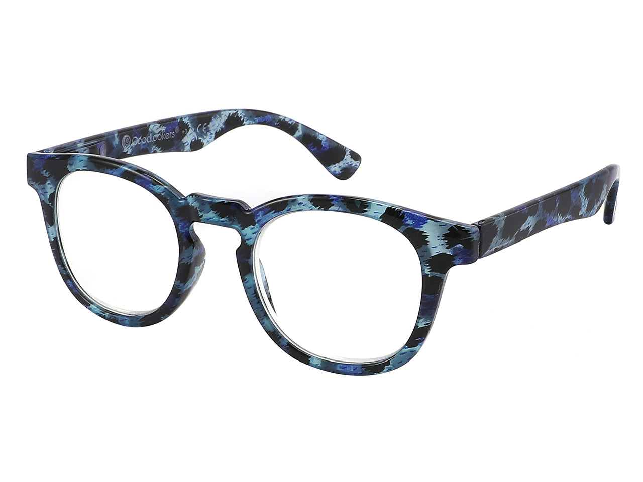 Reading Glasses 'Kitty' Blue Leopard