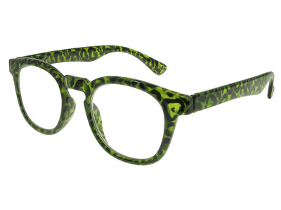 Reading Glasses 'Kitty' Green Leopard