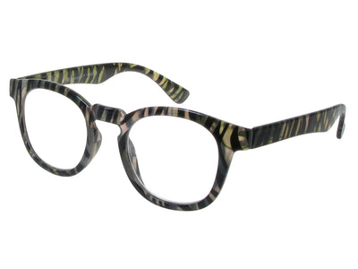 Reading Glasses 'Kitty' Grey Zebra