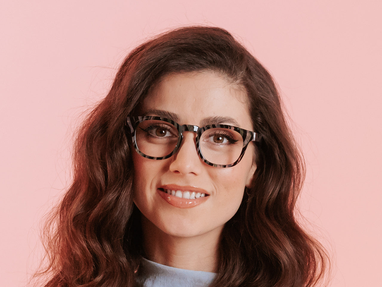 Reading Glasses 'Kitty' Grey Zebra