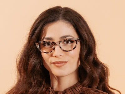 Reading Glasses 'Cleo' White Tortoiseshell