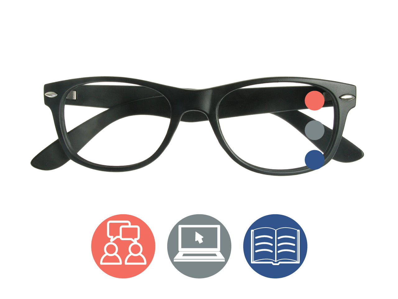 Progressive Reading Glasses Billi Multi Focus Matt Black Goodlookers