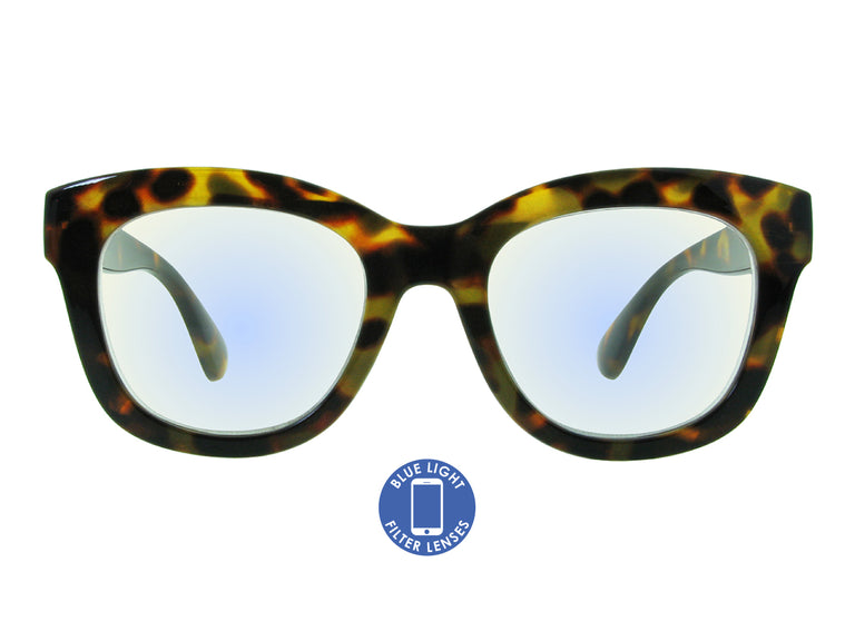 Blue Light Non-Prescription Glasses 'Encore' Tortoiseshell