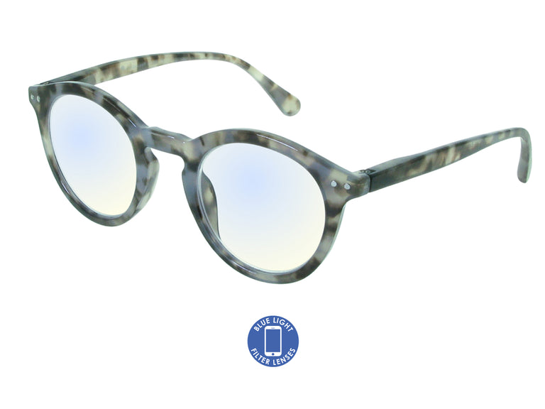 Blue Light Reading Glasses 'Embankment' Grey Tortoiseshell