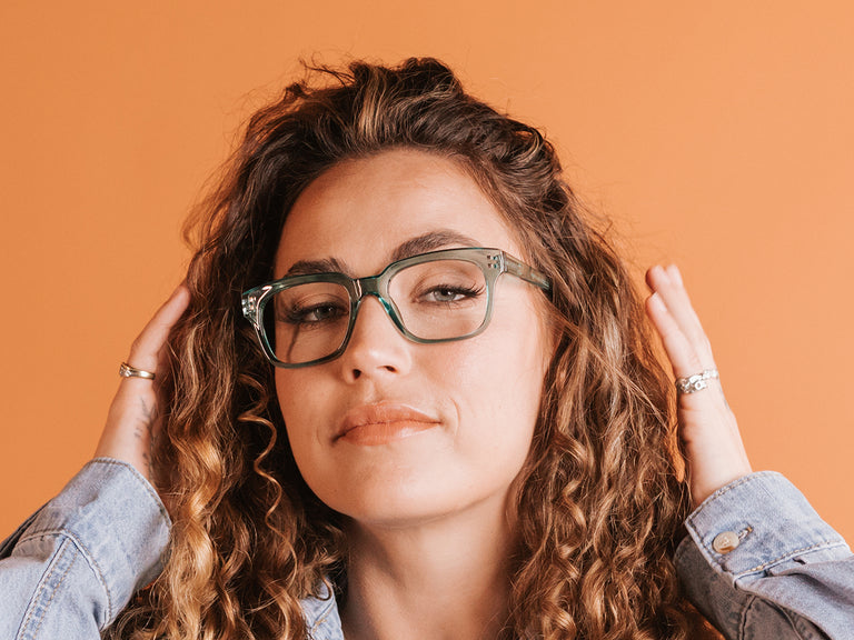 Reading Glasses 'Weybridge' Transparent Blue