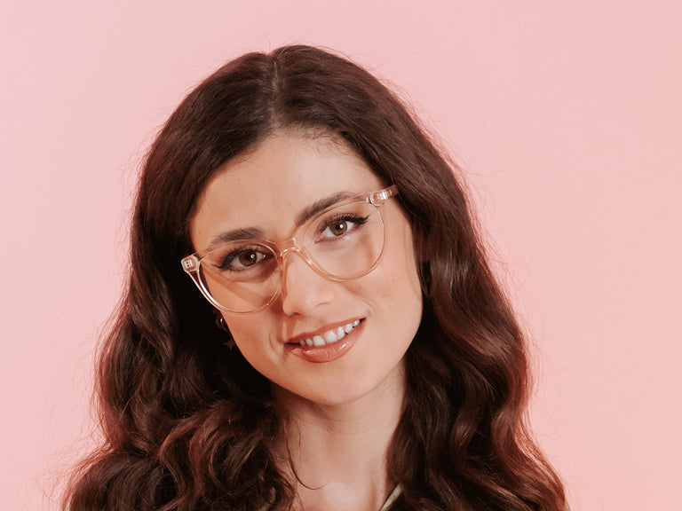 Reading Glasses 'Millie' Transparent Pink