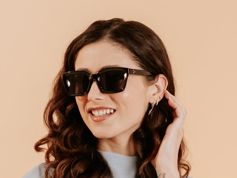 Reading Sunglasses 'Juno' Shiny Black