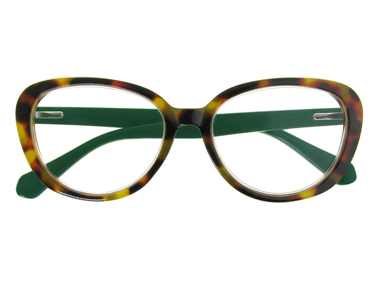 Reading Glasses 'Bonnie' Tortoiseshell/Green