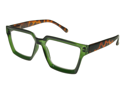 Reading Glasses 'Sterling' Green/Tortoiseshell