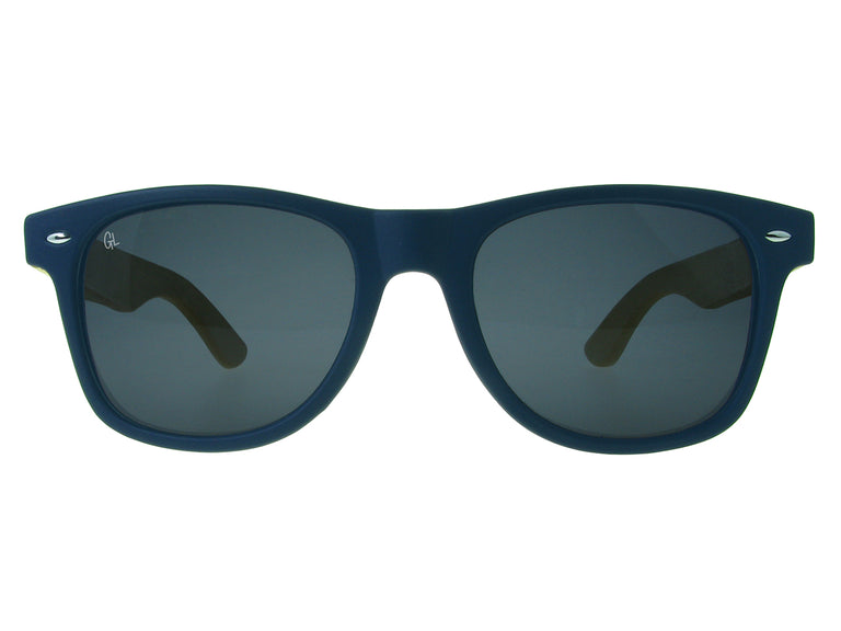 Sunglasses Polarised 'Ash' Matt Blue/Bamboo