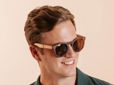 Sunglasses Polarised 'Kennedy' Tortoiseshell/Bamboo