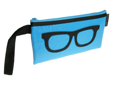 Glasses Case 'Geeky Retro' Blue