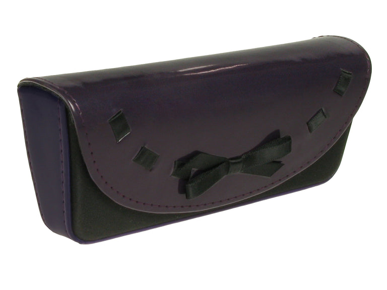 Glasses Case 'Bow Design' Purple