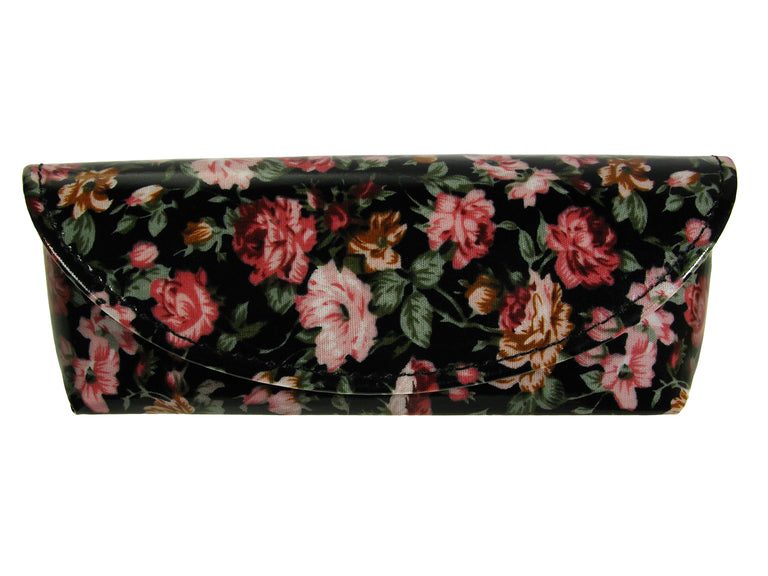 Glasses Case 'Antique Floral' Black