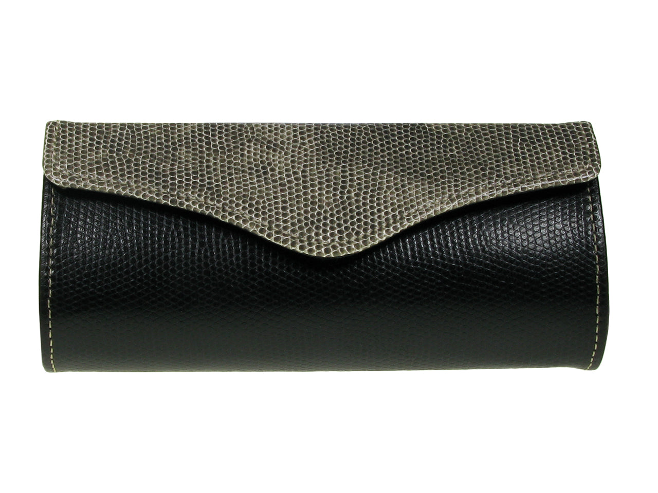 Glasses Case Purse Two Tone Black Grey