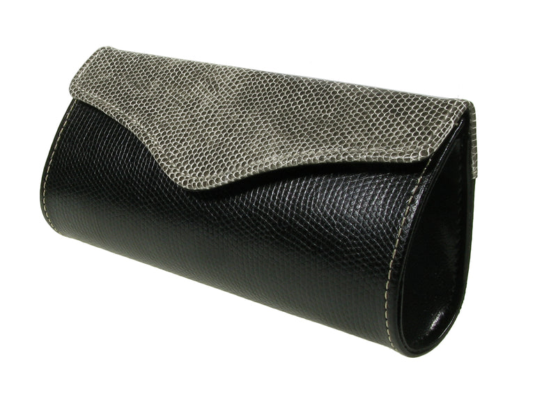 Glasses Case 'Purse Two-Tone' Black/Grey