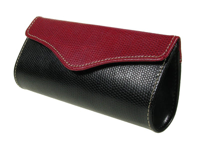 Glasses Case 'Purse Two-Tone' Black/Red