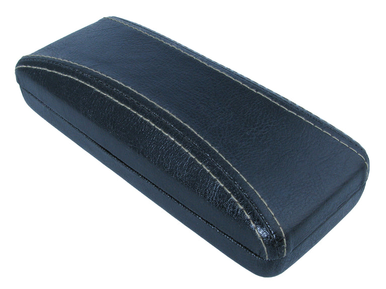 Glasses Case 'Aged Leather Look Stitched' Black