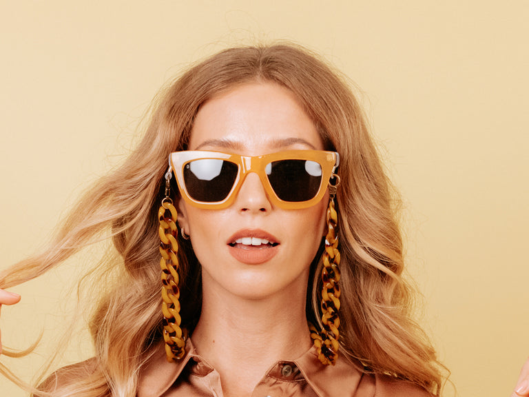 Glasses Chain 'Flat Chunky' Mustard