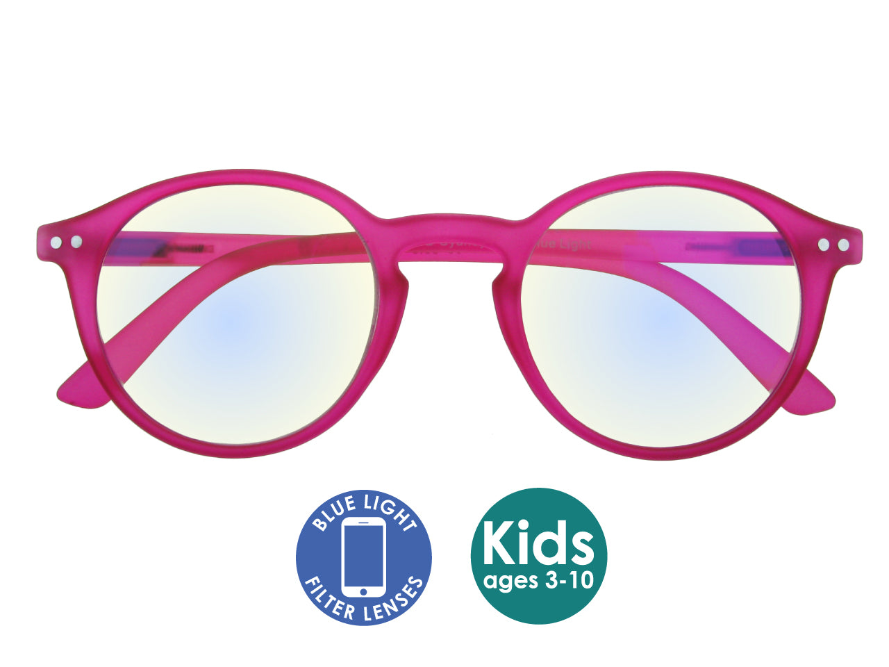 Blue Light Non-Prescription Glasses 'Sydney Kids' Fuchsia