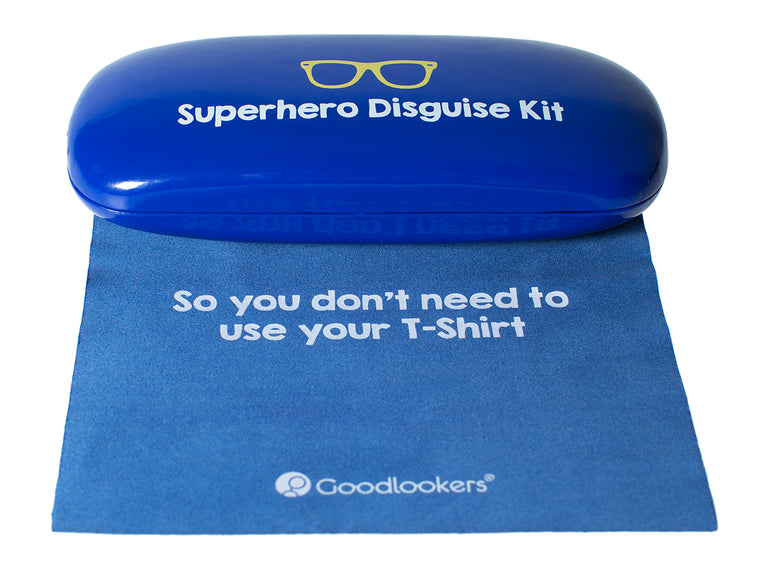 Glasses Case 'Bright Slogan' Blue