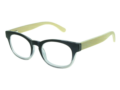 Natural Bamboo Readers 'Picadilly' Black/Grey