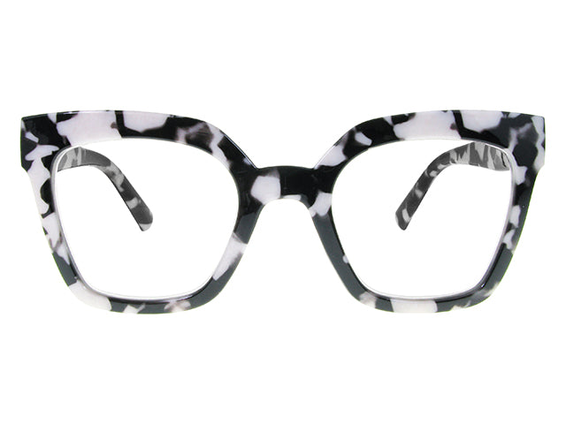 Reading Glasses 'Jaye' Black Marble