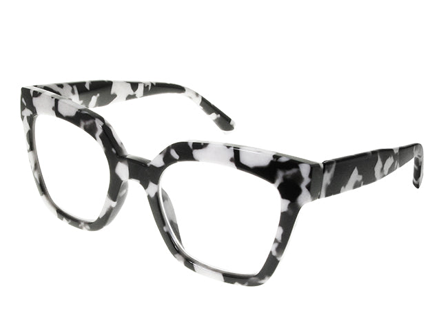 Reading Glasses 'Jaye' Black Marble