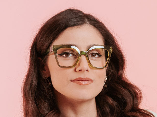 Reading Glasses 'Jaye' Green/Yellow