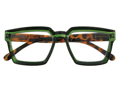Reading Glasses 'Sterling' Green/Tortoiseshell