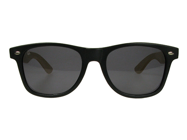 Sunglasses Polarised 'Ash' Matt Black/Bamboo