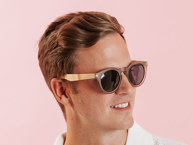 Sunglasses Polarised 'Kennedy' Matt Grey/Bamboo