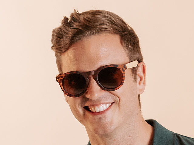 Sunglasses Polarised 'Kennedy' Tortoiseshell/Bamboo