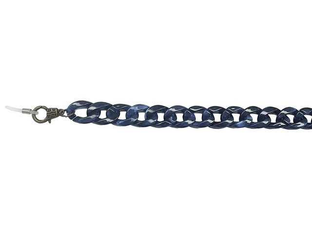 Glasses Chain 'Flat Chunky' Blue Marble