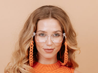 Glasses Chain 'Flat Chunky' Salmon