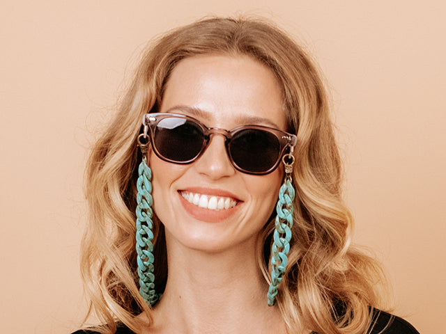 Glasses Chain 'Flat Chunky' Turquoise