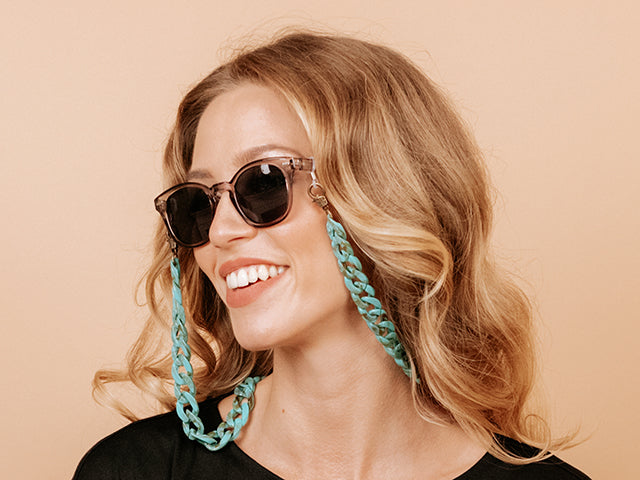 Glasses Chain 'Flat Chunky' Turquoise