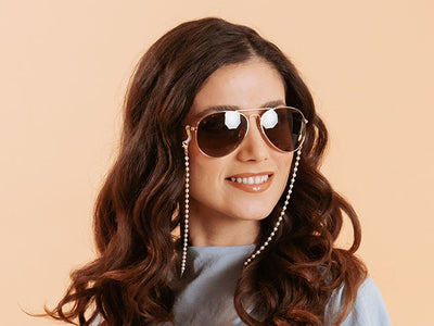 Glasses Chain 'Half Pearl'