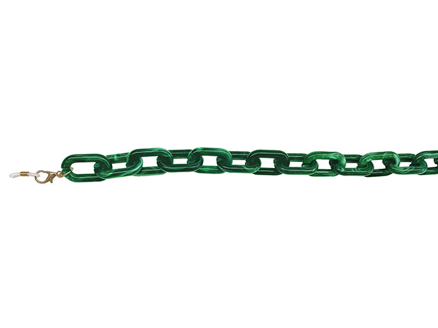 Glasses Chain 'Chunky Oval' Green Marble